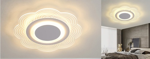 Lampă de tavan BLK 8107-420 36W D42*H6 WH DIM+RC