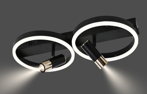 Lampă de tavan HJT 9345/4 BK+FG 56+10W DIM