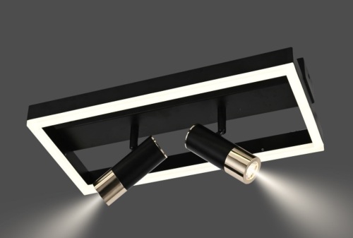 Lampă de tavan HJT 9347/3 BK+FG 48+10W DIM 400*200*120