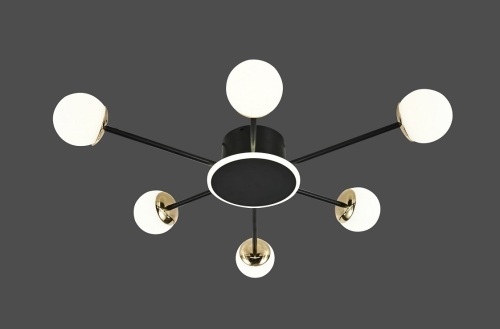 Lustra HJT L73058/6C BK+FGD 80W DIM D835*H130