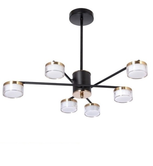 Lustra QH YH1361/6 BK+GD D660*H470 6*6W 3000+6500K