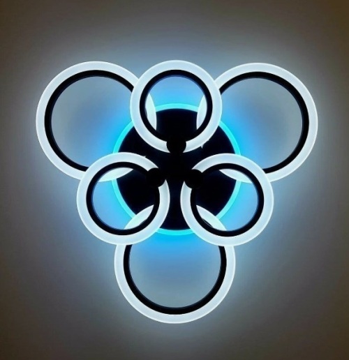 Lustra TY-8010-3+3 CH RGB 120W+22W 610*100mm