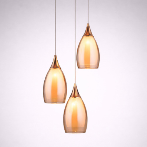 Lampă suspendată ALN S0612/3 PKGD+BR+WT