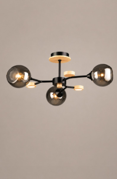 Lustra QH N6780/3 WT+WOOD E27 D680*H235