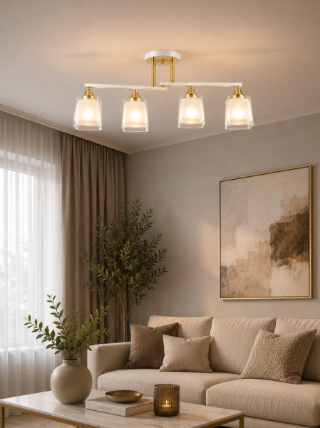 Lustra QH K2577/4 WH+GD 4*E27 L680*W140*H230