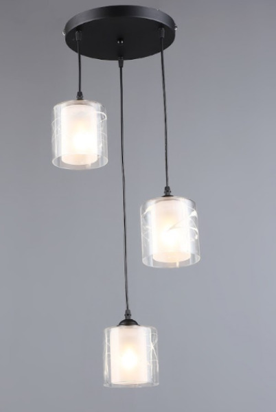 Lampă suspendată QH N6543/3H BK RD