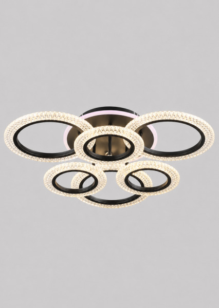 Lustra QH YH1395/3+3 BK+RGB 3(7W+11W) 3000+6500K D690*H140