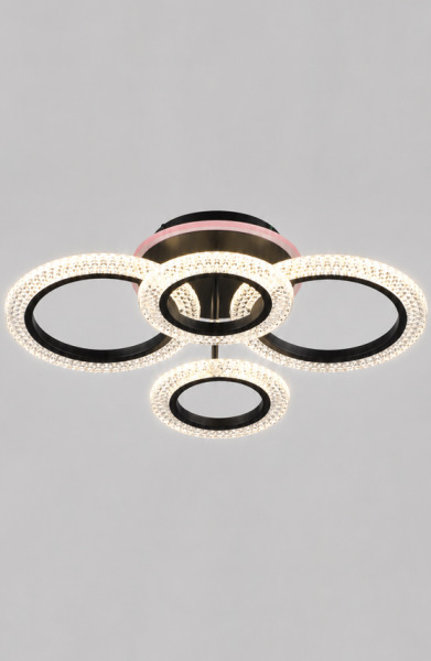 Lustra QH YH1397/4 BK+RGB 2(7W+11W) 3000+6500K L590*W460*H140