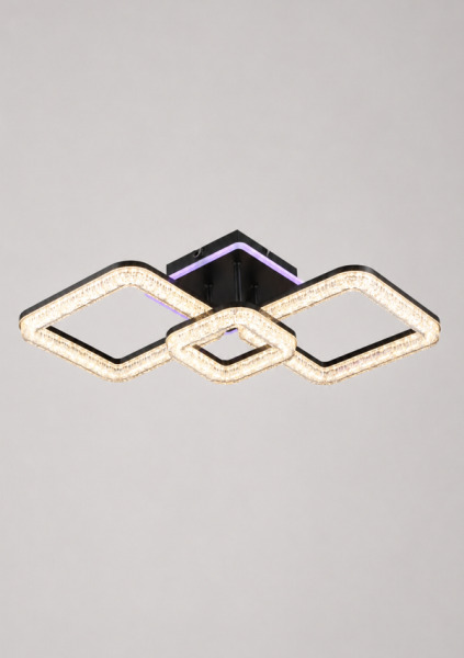 Lustra QH YH1715/2+1 BK+RGB 1*7W+2*12W 3000+6500K L590*W290*H135