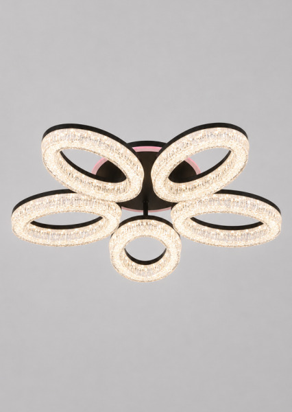 Lustra QH YH1704/5 BK+RGB 5*10W 3000+6500K D570*H105