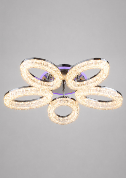 Lustra QH YH1704/5 CH+RGB 5*10W 3000+6500K D570*H105