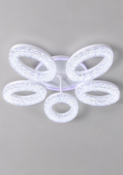 Lustra QH YH1704/5 WH+RGB 5*10W 3000+6500K D570*H105