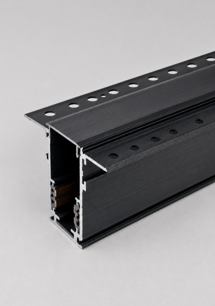 Șină încastrată MS RAIL-track#1 1m BK perforat magnetic