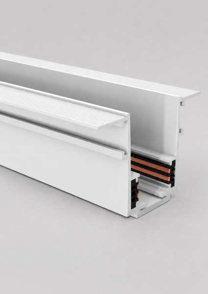 Șină încastrată MS RAIL-track F 2m WH perforat magnetic