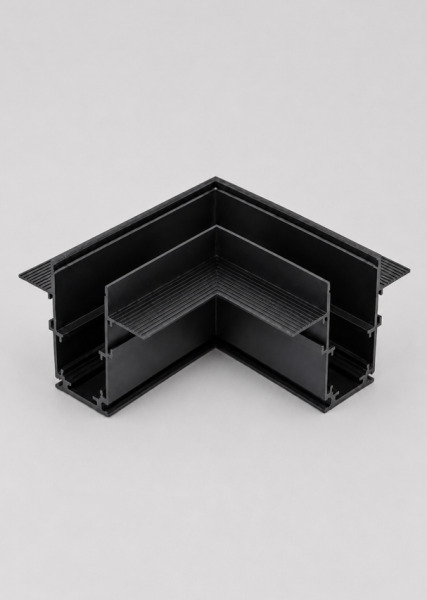 Conector MS orizontal de colț #2 încorporat profil BK  magnetic