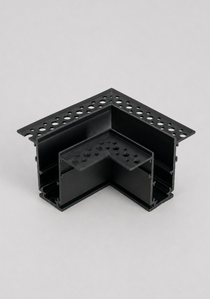 Conector MS orizontal de colț #1 încorporat profil BK magnetic