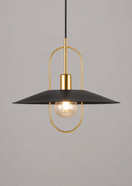 Lampă suspendată H-49 BK+GD