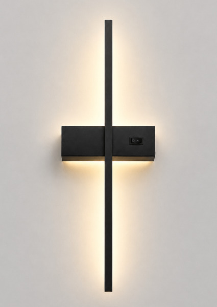 Aplică LED YNS-WL3054 BK 60 cm 24W 3Color. Aplică neagră de perete