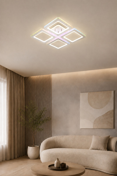 Lustra HJT 26033/4A1H WH 118+212W RGB 520*520*105mm