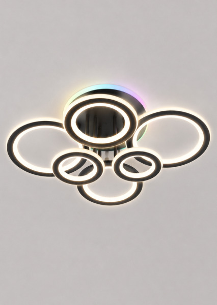Lustra HJT L7202/6H BK+CR 204+46W RGB 735*530*150mm