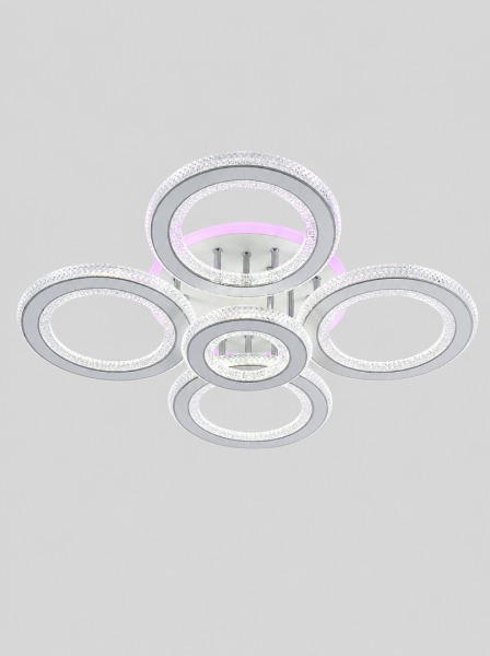 Lustra HJT 26109/4+1C WH+CR RGB 178+24W DIM D640*H145mm